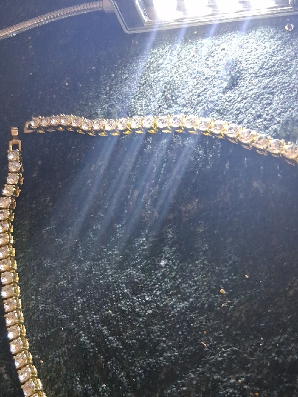 Mens 14k Gold Filled Over Sterling With Real Moissy 💎 16in 4mm 32ct - Picture 4 of 6